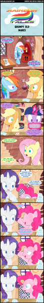 Size: 1024x6993 | Tagged: safe, artist:narflarg, derpibooru import, applejack, fluttershy, pinkie pie, rainbow dash, rarity, twilight sparkle, twilight sparkle (alicorn), alicorn, pony, comic, female, mare, twilight scepter