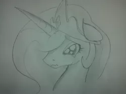 Size: 2592x1944 | Tagged: artist:zev, crying, derpibooru import, grayscale, monochrome, princess celestia, safe, solo