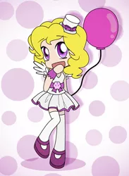 Size: 1717x2352 | Tagged: artist:reitanna-seishin, balloon, derpibooru import, human, humanized, light skin, safe, solo, surprise