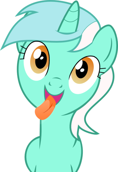 Size: 694x1012 | Tagged: safe, artist:pandaheroslair, derpibooru import, lyra heartstrings, fourth wall, licking, licking ponies, screen, simple background, solo, tongue out, transparent background, vector