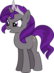 Size: 941x1272 | Tagged: safe, artist:myth chaser, derpibooru import, oc, oc:queen ashra, unofficial characters only, pony, unicorn, black, crown, eyelashes, horn, purple, scepter, simple background, smiling, solo, sword, tiara, twilight scepter
