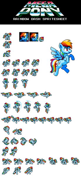 Size: 290x625 | Tagged: artist:khaomortadios, crossover, derpibooru import, megaman, megapony, pixel art, rainbow dash, safe, sprite, video game