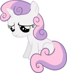 Size: 853x937 | Tagged: artist needed, derpibooru import, sad, safe, simple background, sitting, solo, source needed, sweetie belle, transparent background, vector