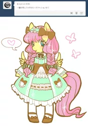 Size: 500x714 | Tagged: derpibooru import, fluttershy, japanese, lolitashy, safe, solo, tumblr