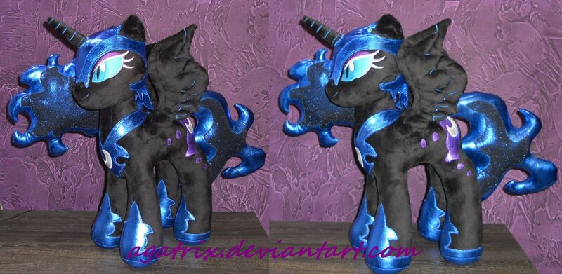 Size: 1280x625 | Tagged: artist:agatrix, derpibooru import, irl, nightmare moon, photo, plushie, safe, solo