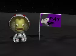 Size: 626x469 | Tagged: derpibooru import, extend-o-matic series a1 deployable flag, kerbal space program, moon, octavia melody, pat, safe