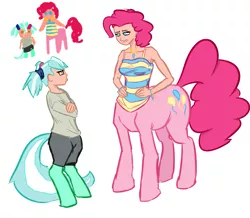Size: 2029x1769 | Tagged: artist:nobody, derpibooru import, oc, oc:hope, offspring, parent:lyra heartstrings, parent:pinkie pie, safe, satyr, taur, unofficial characters only