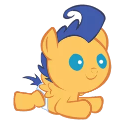 Size: 580x620 | Tagged: safe, artist:misspegasister, derpibooru import, flash sentry, pegasus, pony, baby, baby pony, colt, cute, diabetes, diaper, diasentres, foal, male, solo, younger