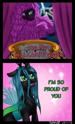 Size: 468x768 | Tagged: artist:themisdolorous, comic, corrupted, derpibooru import, lightning, nightmare puff, nightmarified, oc, oc:fluffle puff, pfft, queen chrysalis, safe