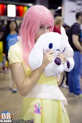 Size: 3456x5184 | Tagged: 2013, artist needed, chicago comicon, convention, cosplay, derpibooru import, fluttershy, human, irl, irl human, photo, plushie, safe, wizard world chicago