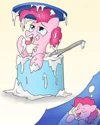 Size: 2087x2623 | Tagged: artist:041744, creamy creamy frosting, derpibooru import, dream, frosting, pinkie pie, suggestive