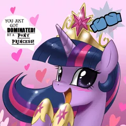 Size: 800x800 | Tagged: safe, artist:johnjoseco, derpibooru import, edit, twilight sparkle, twilight sparkle (alicorn), alicorn, pony, blushing, cute, dominated, female, happy, mare, pretty princess, solo, team fortress 2