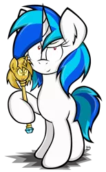 Size: 614x1000 | Tagged: artist:kristysk, cane, derpibooru import, safe, solo, twilight scepter, vinyl scratch