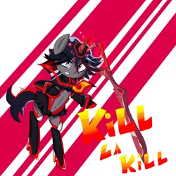 Size: 1700x1700 | Tagged: artist:xxnitrousxx, belly button, kill la kill, ponified, ryuko matoi, safe, senketsu, solo