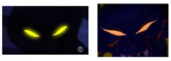 Size: 1028x366 | Tagged: castle mane-ia, chernabog, comparison, derpibooru import, disney, fantasia, glowing eyes, nightmare fuel, night on bald mountain, pony of shadows, safe