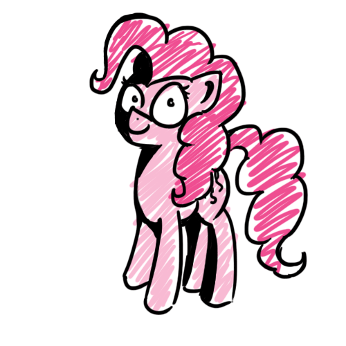 Size: 500x500 | Tagged: safe, artist:inky-draws, derpibooru import, pinkie pie, earth pony, pony, animated, bouncing, dancing, female, looking at you, mare, party, ponk, simple background, smiling, solo, white background, wide eyes