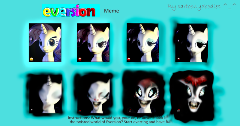 Size: 1024x539 | Tagged: 3d, artist:midnightmint-1, derpibooru import, eversion, gmod, meme, nightmare fuel, rarity, semi-grimdark, wat, wtf