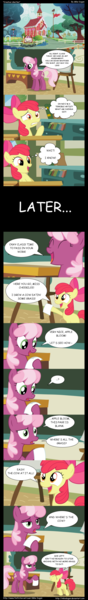 Size: 864x5898 | Tagged: apple bloom, artist:mikedugan, cheerilee, comic, derpibooru import, drawing, safe