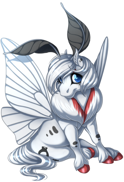 Size: 960x1411 | Tagged: artist:kittehkatbar, derpibooru import, moth, mothpony, oc, original species, safe, simple background, solo, transparent background, unofficial characters only, unshorn fetlocks