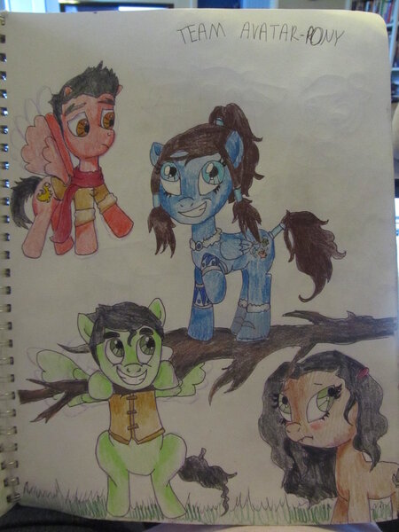 Size: 774x1032 | Tagged: artist:wolfgirl-rawr, asami sato, bolin, derpibooru import, korra, mako, ponified, safe, the legend of korra