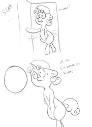 Size: 2480x3425 | Tagged: safe, artist:theponybox696, derpibooru import, sweetie belle, pony, comic:sweetie belle omorashi, bipedal, bladder, desperation, monochrome, need to pee, omorashi, potty dance, potty emergency, potty time, trotting in place, urine, x-ray bladder