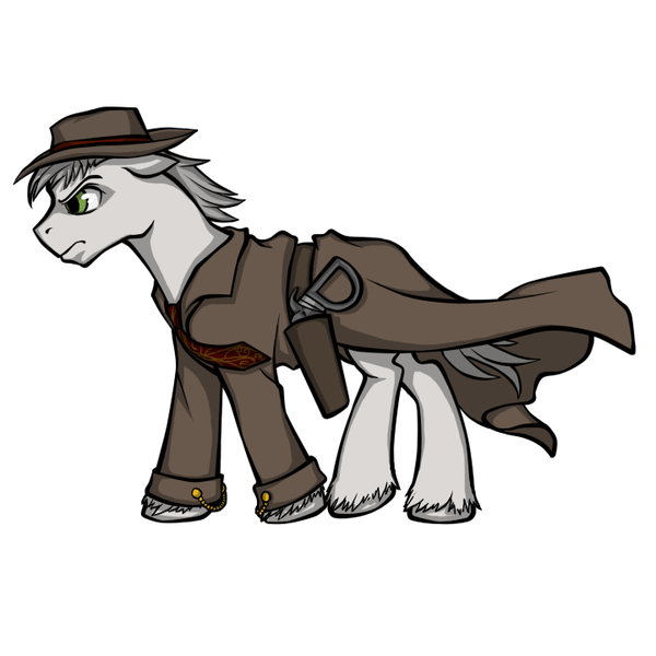 Size: 720x720 | Tagged: artist needed, derpibooru import, fallout equestria, oc, oc:prodigious peddler, safe, simple background, solo, tales of a junk town pony peddler, unofficial characters only