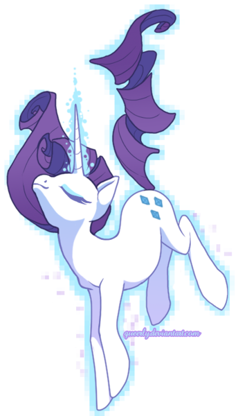 Size: 428x746 | Tagged: safe, artist:queerly, derpibooru import, rarity, pony, unicorn, eyes closed, female, mare, simple background, solo, transparent background