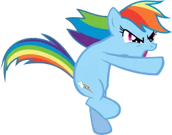Size: 4879x3820 | Tagged: safe, artist:feitaru, derpibooru import, rainbow dash, pony, the return of harmony, bipedal, female, fight, mare, simple background, solo, transparent background, vector, wingless
