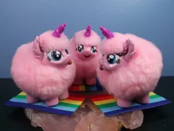 Size: 1024x768 | Tagged: safe, artist:deadheartmare, derpibooru import, oc, oc:fluffle puff, unofficial characters only, custom, pink fluffy unicorns dancing on rainbows, toy