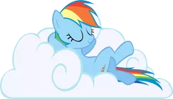 Size: 4876x2798 | Tagged: artist:rainbowcrab, cloud, derpibooru import, rainbow dash, safe, simple background, sleeping, sleepydash, solo, transparent background, vector