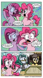 Size: 990x1770 | Tagged: artist:daniel-sg, cloudy quartz, comic, derpibooru import, duality, gollum talk, insanity, jacques, jontron, pinkamena diane pie, pinkie pie, ponified, safe, sugar (food), sugar free, sugar substitute