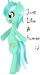 Size: 579x960 | Tagged: safe, artist:adelmlp, derpibooru import, lyra heartstrings, pony, bipedal, human behavior, humie, simple background, solo, transparent background