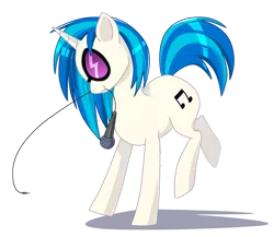 Size: 2074x1800 | Tagged: safe, artist:margony, derpibooru import, vinyl scratch, pony, unicorn, cutie mark, female, hooves, horn, mare, microphone, mouth hold, simple background, solo, sunglasses, transparent background