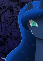 Size: 3508x4961 | Tagged: artist:moonlight-pen, crying, derpibooru import, nightmare luna, nightmare moon, princess luna, safe, solo