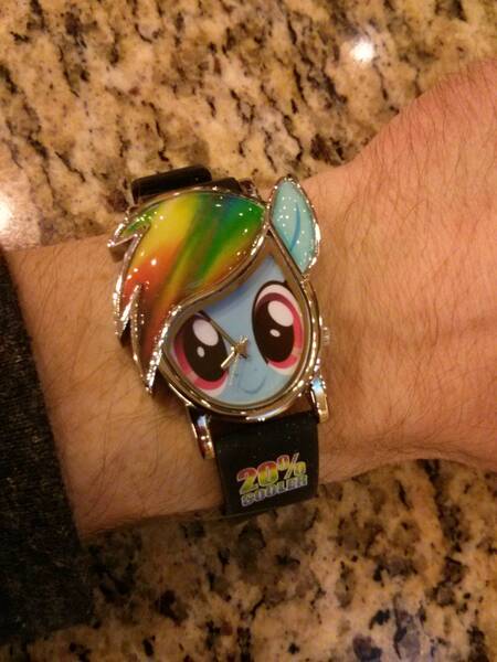 Size: 2448x3264 | Tagged: safe, derpibooru import, rainbow dash, irl, merchandise, photo, watch, wristwatch