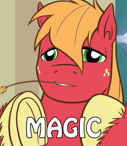 Size: 500x574 | Tagged: safe, artist:redhotkick, derpibooru import, big macintosh, alien, earth pony, pony, ancient aliens, giorgio a. tsoukalos, male, meme, reaction image, solo, stallion