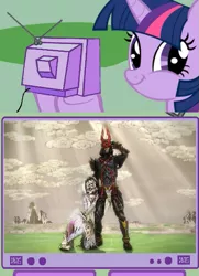 Size: 557x768 | Tagged: derpibooru import, exploitable meme, gou, meme, obligatory pony, safe, shou, shougeki gouraigan, tv meme, twilight sparkle