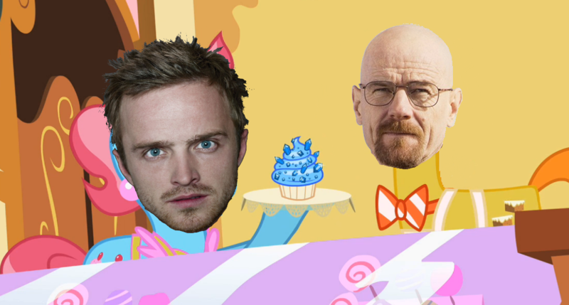 Size: 1069x573 | Tagged: breaking bad, carrot cake, cup cake, cupcake, derpibooru import, edit, jesse pinkman, meme, safe, sapphire, sapphire cupcake, walter white