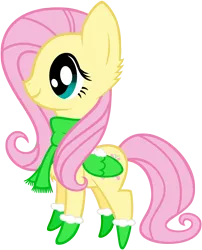 Size: 3000x3718 | Tagged: safe, artist:scourge707, derpibooru import, fluttershy, boots, clothes, scarf, solo, wing gloves