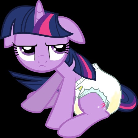 Size: 446x448 | Tagged: artist:oliver-england, derpibooru import, diaper, diaper fetish, questionable, solo, twilight sparkle, urine