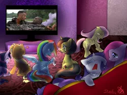 Size: 1280x960 | Tagged: applejack, bubba, crying, derpibooru import, exploitable meme, fluttershy, forrest gump, mane six, meme, oc, oc:pauly sentry, pinkie pie, rainbow dash, rarity, sad movie meme, safe, tom hanks, twilight sparkle