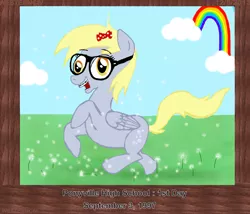 Size: 2596x2219 | Tagged: safe, artist:westernciv, derpibooru import, derpy hooves, pegasus, pony, adorkable, braces, cute, dork, female, glasses, mare, solo