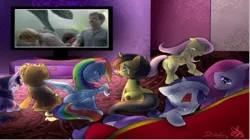 Size: 480x269 | Tagged: applejack, crying, derpibooru import, exploitable meme, fluttershy, jungle, jurassic park 3, mane six, meme, oc, oc:pauly sentry, pinkie pie, rainbow dash, rarity, sad movie meme, semi-grimdark, twilight sparkle, velociraptor