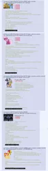Size: 629x2244 | Tagged: safe, derpibooru import, cheerilee, minuette, nightmare moon, sunset shimmer, zecora, pony, /mlp/, 4chan, anon in equestria, feels, greentext, meta, rejection, rejection is magic, text