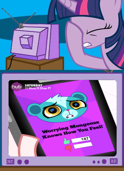 Size: 563x771 | Tagged: advice animal, derpibooru import, edit, edited screencap, hubble, hub logo, littlest pet shop, meme, meta, safe, screencap, sunil nevla, the hub, tv meme, twilight sparkle