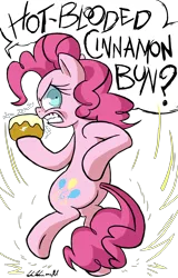 Size: 3241x5079 | Tagged: artist:redapropos, cinnamon bun, derpibooru import, hotblooded pinkie pie, pinkie pie, safe, solo, speech bubble