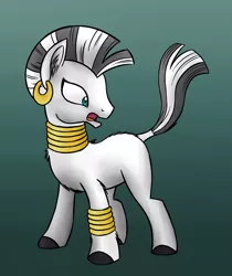 Size: 1473x1753 | Tagged: artist:wolframclaws, derpibooru import, safe, solo, stripeless, stripes, white, zebra, zecora