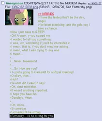 Size: 449x531 | Tagged: safe, derpibooru import, fluttershy, 4chan, anon in equestria, feels, greentext, /mlp/, rejection is magic, sad, text