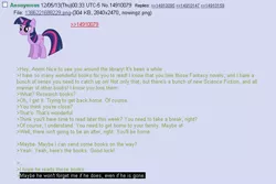 Size: 702x470 | Tagged: safe, derpibooru import, twilight sparkle, 4chan, anon in equestria, feels, greentext, /mlp/, rejection is magic, sad, text