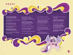 Size: 3300x2479 | Tagged: bbbff, derpibooru import, error, fail, liner notes, lyrics, official, princess cadance, safe, solo, song, song reference, songs of friendship and magic, stock vector, text, this day aria, you had one job